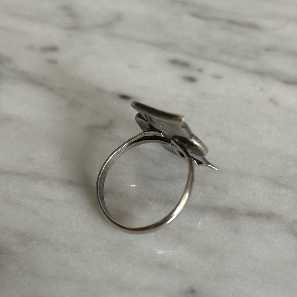 Sterling Silver Owl Ring - image 2